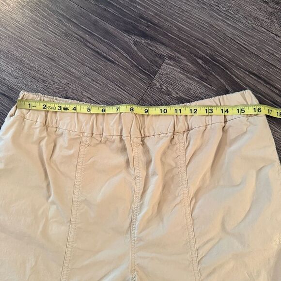 GANNI Washed Canvas Elasticated Curve Pants in Pale Khaki - Picture 5 of 9